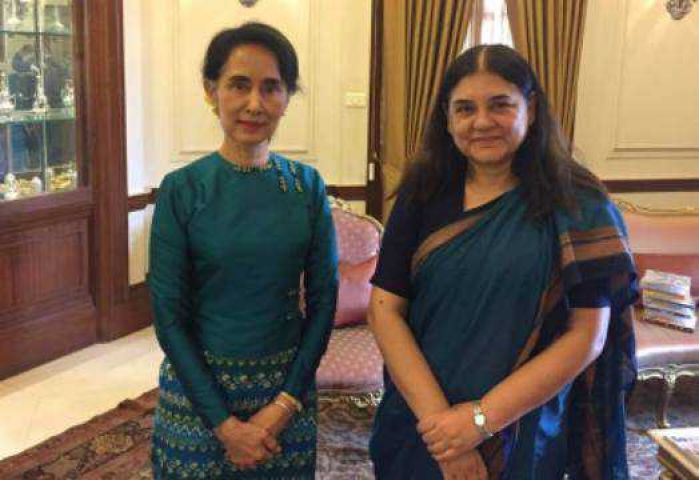 Myanmarese State Counsellor meets Maneka Gandhi