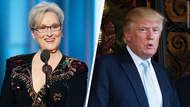 Streep slams Trump; he tweets right back at her