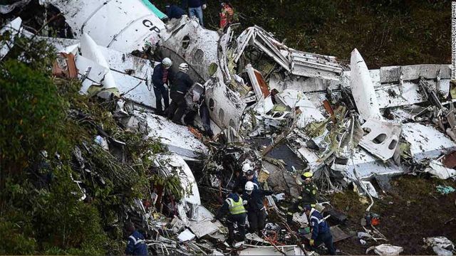 Charter Flight crashed in Columbia, 75 killed
