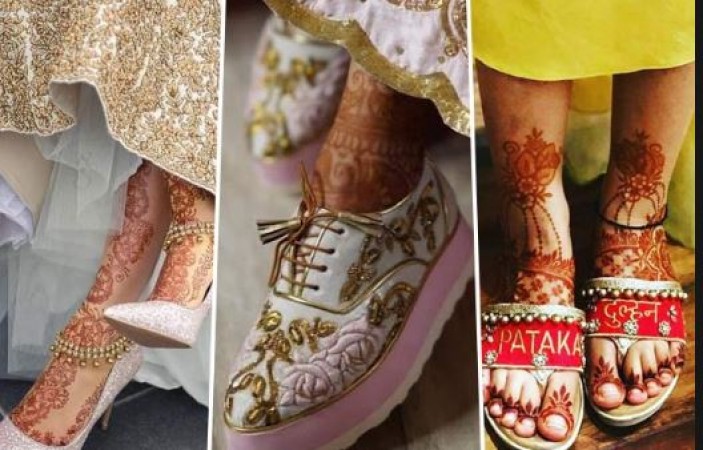 The most special and different bridal footwear worn in the wedding
