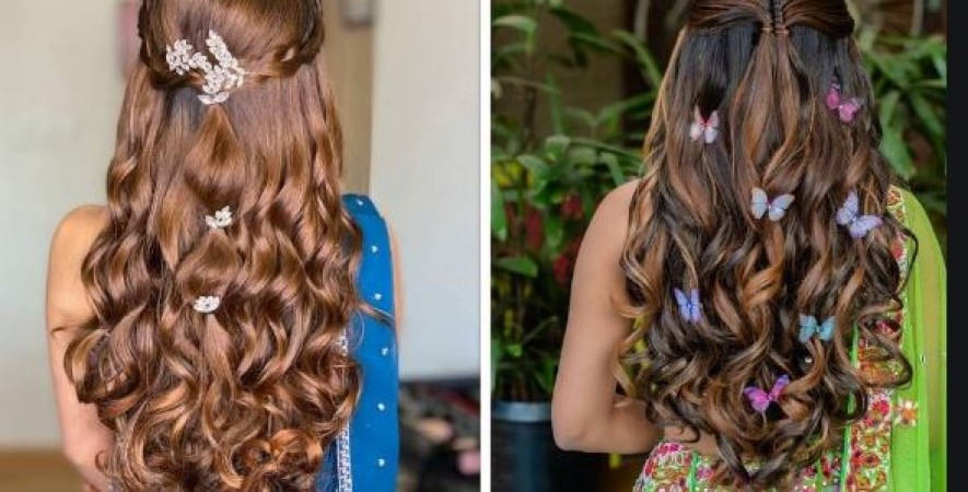You can look beautiful by wearing accessories like this in open hair