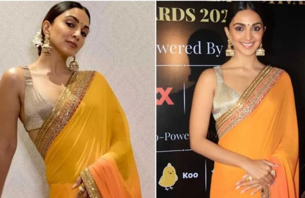 If you want to look traditional in a wedding-party, then take the idea from Kiara Advani