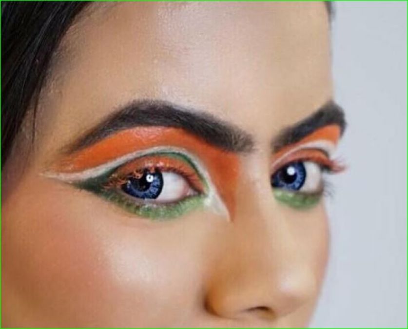 Try this tricolor makeup to show your eyes beautiful on Republic Day