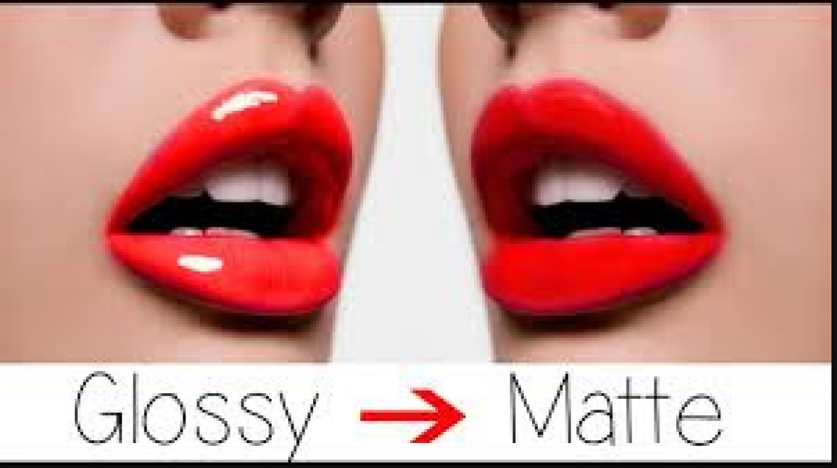 Leave the hassle of buying Glossy and matte lipsticks separately, now give Glossy lipstick a matte look!