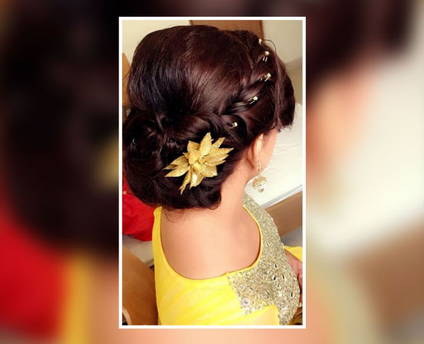If you have short hair, you can style your hair this way in a wedding