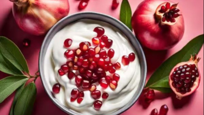 Pomegranate and yogurt are very beneficial for health