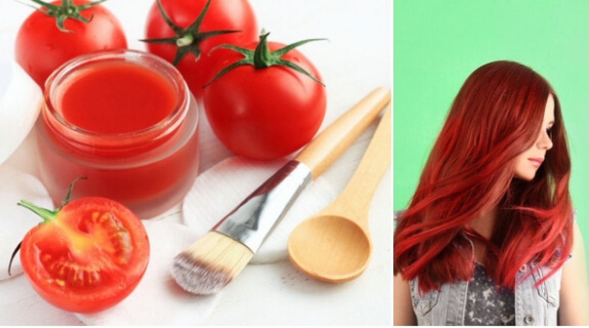 Apply tomato juice to the hair, will become silky