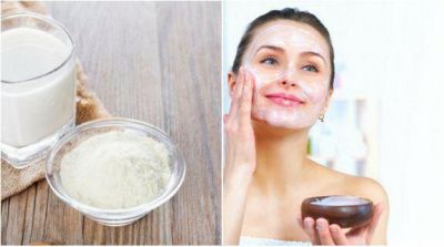 Milk powder can also be used for fairer skin