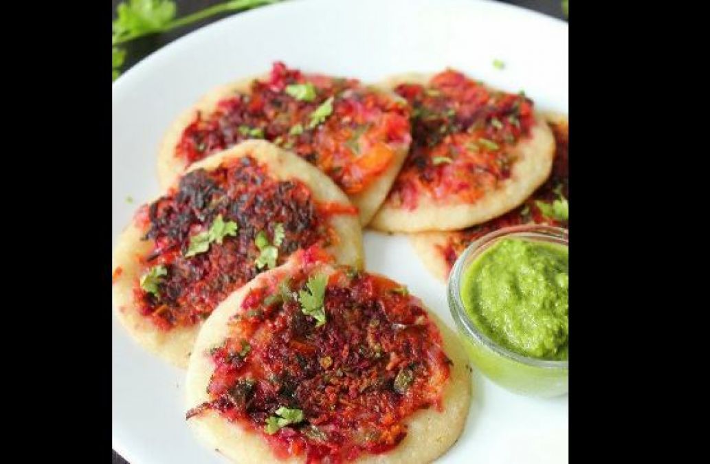 Instant Rava Uttapam and special red chutney recipes