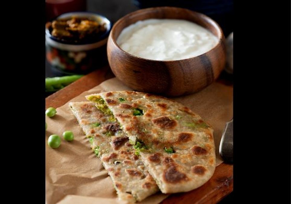 Must eat peas parathas in cold, very easy to make