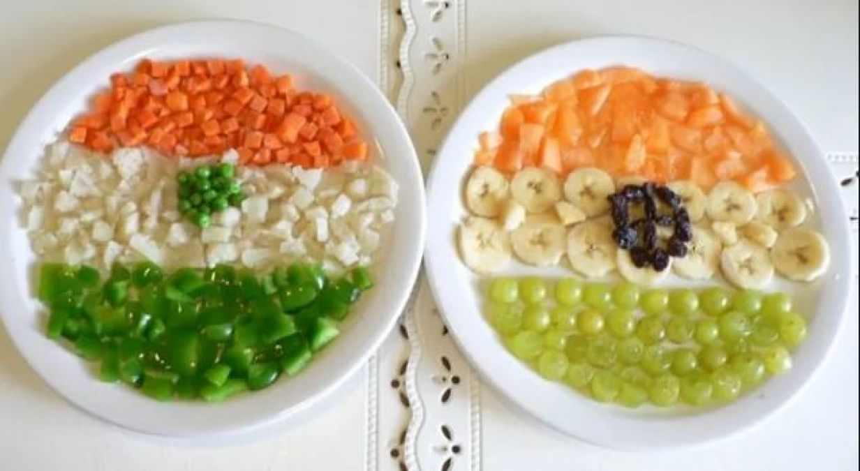 Tricolour salad made on this Republic Day