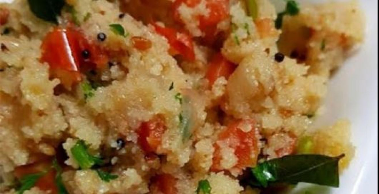 Delicious special upma of tricolor colour made on Republic Day