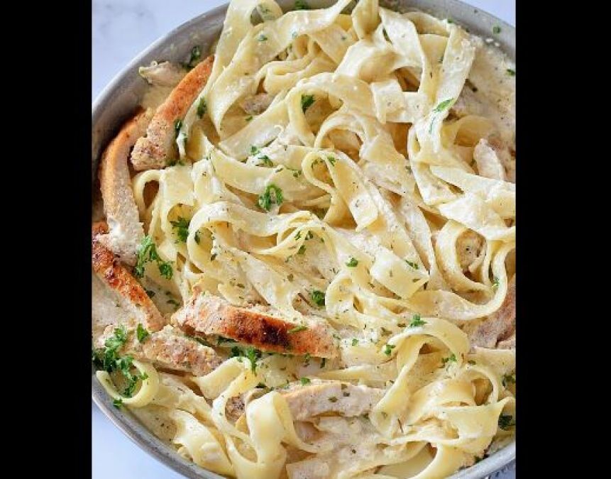 Cook Chicken Alfredo Pasta and feed the family members today