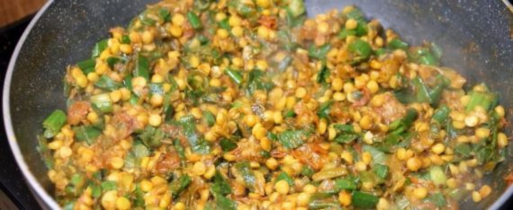 The most delicious is green onion and chana dal sabzi