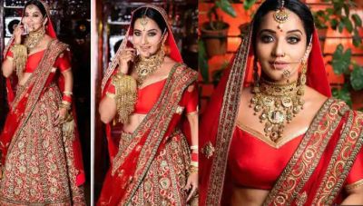 Set Stage on fire like Bhojpuri Queen Monalisa with this Red lehenga