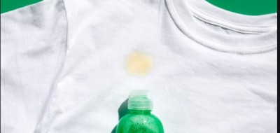 Oil stains can be easily removed from clothes like this