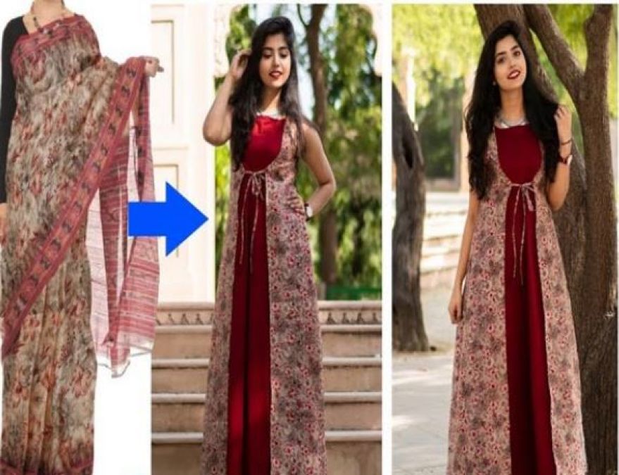 Reuse old sarees again in a new style, here's find out the way