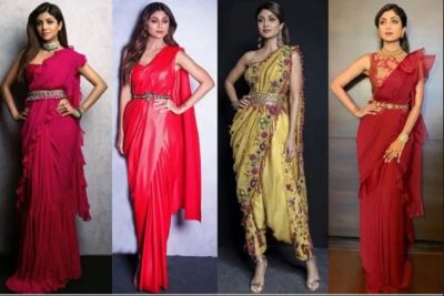 In this wedding season, Sarees are becoming quite trendy with belts