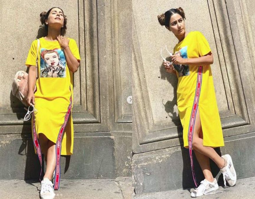 Try Hina Khan's Sunshine Color Outfit in Summer, get into Trend