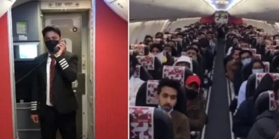 Video: Pilot makes such announcement that Indian students started shouting 'Jai Hind' on flight