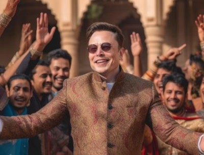 Elon Musk was seen riding a mare wearing a sherwani, pictures surfaced on the Internet