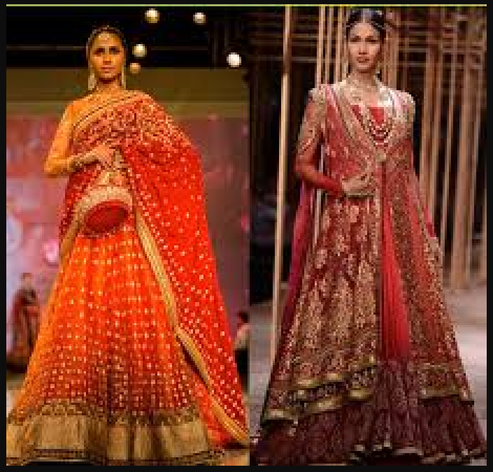 These bridal lehenga colors are a perfect fit for dusky girls