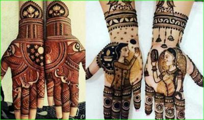 Make this trendy Mehendi design on your hand to please your husband on Karwachauth