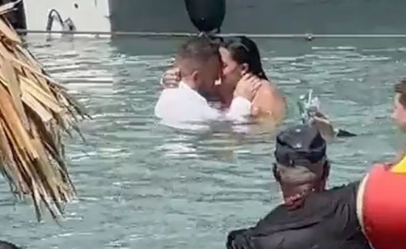 Couple Engages in Intimate Act in Front of Onlookers in the Sea, Sparks Outrage After Video Circulates
