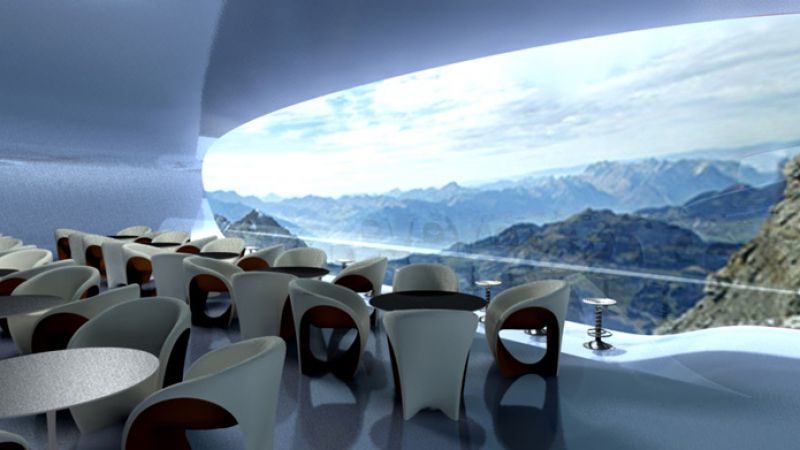 ऊंचे पहाड़ों की चोटी पर बना है यह खूबसूरत रेस्टोरेंट