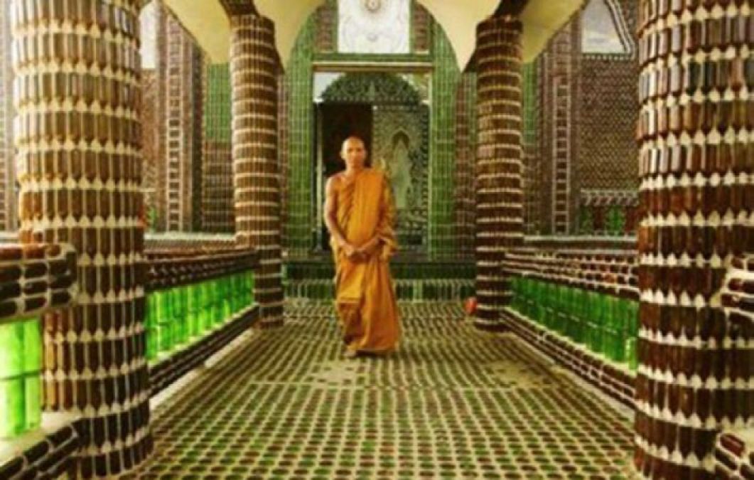 This temple is made up of beer bottles and not of bricks and cement!