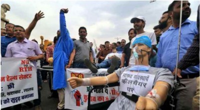 On Rajasthan health bill, Doctors protest in Gurugram
