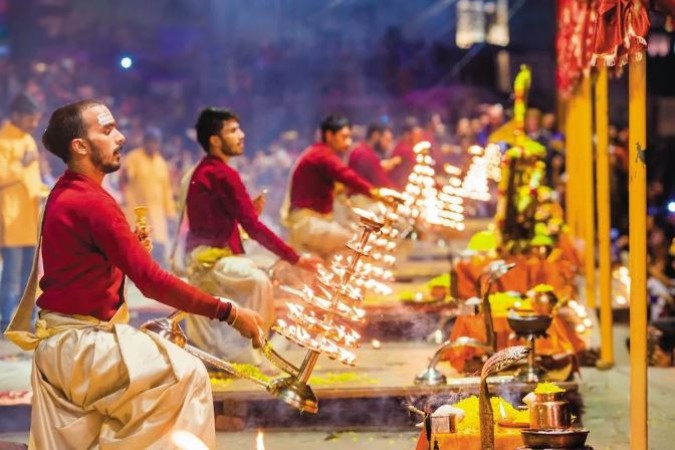 International Diplomats attends Varanasi's Spectacular Ganga Aarti Ceremony