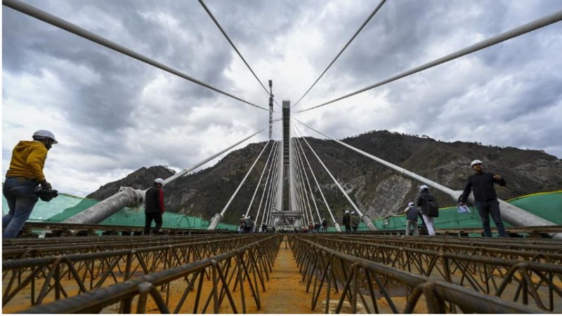 India's First 'Cable-Stayed' Anji Khad Railway Bridge set for Completion