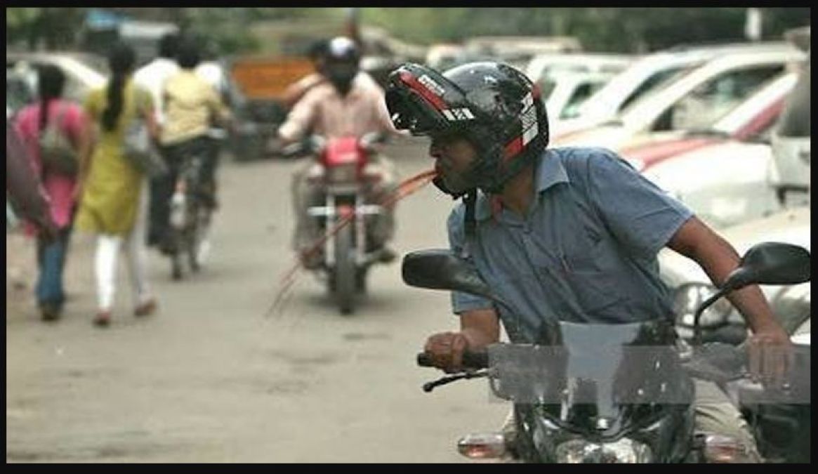 India's Historical step; A man fined for spitting Pan Masala at a public place