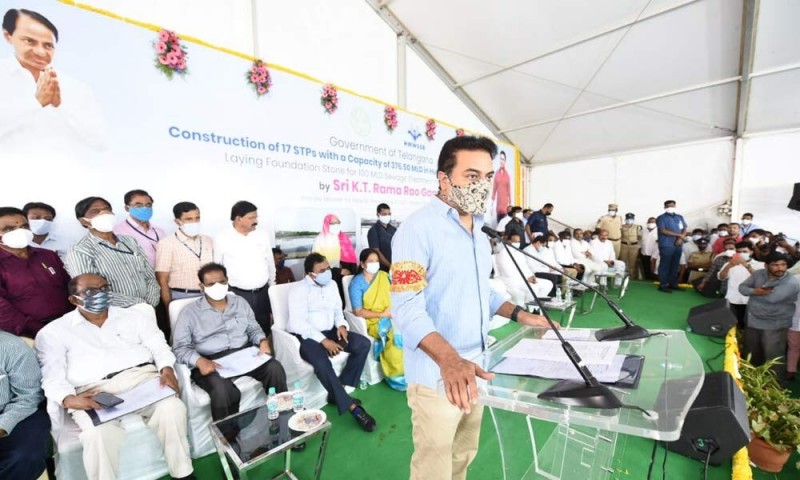 Minister KTR lays foundation stone for sewage treatment plant in Fatehnagar