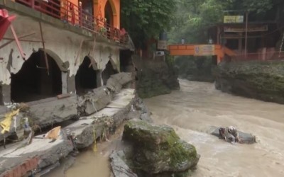 Tapkeshwar Mahadev Temple Portion Collapses After Heavy Rains