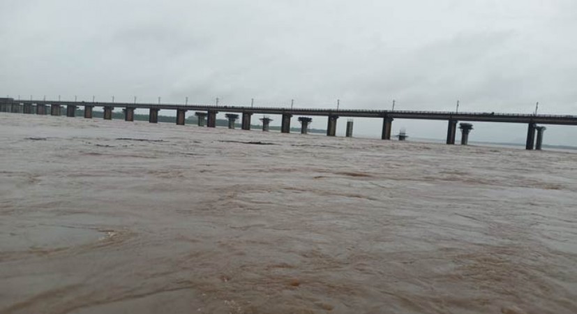 Third warning issued as the Godavari flows with full speed