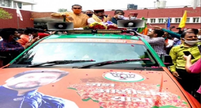 Union Minister Anurag Thakur reach Himachal today for Jan Ashirwad Yatra