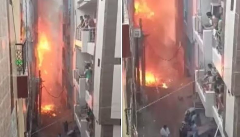 Massive Fire Engulfs Two Girls' PGs in Noida's Sector 62, All Residents Safe