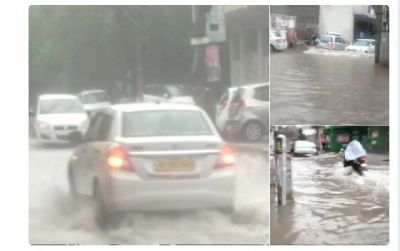 Delhi rains: Heavy spell lash parts of national capital  inTuesday morning