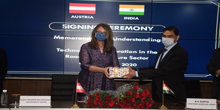 Road Transport Ministry signs MoU with Austria for the Tech Coop in Road Infrastructure