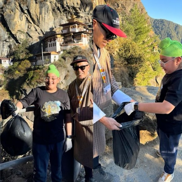 Young Enviornmentalist  Rehras Singh Kukreja and His Cleanup Mission on Bhutan's tiger's nest trail