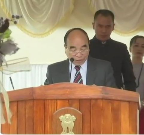 MNF leader Zoramthanga takes oath as the Chief Minister of Mizoram