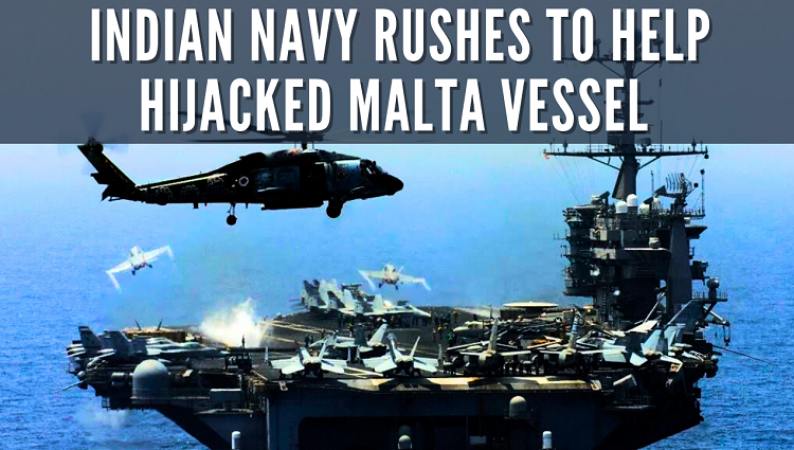 How Indian Navy Renders Aid to Hijacked Malta Ship in Arabian Sea
