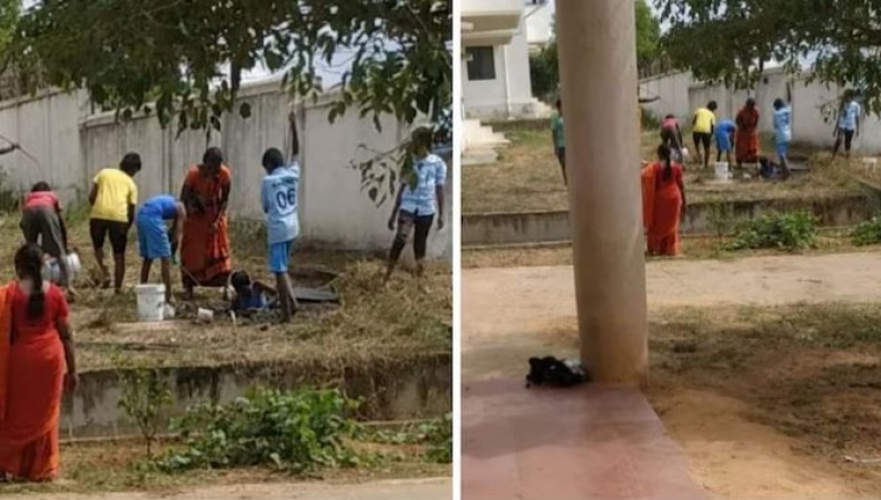 Students Forced to Clean Toilets in Karnataka's Kolar District; Photos Go Viral