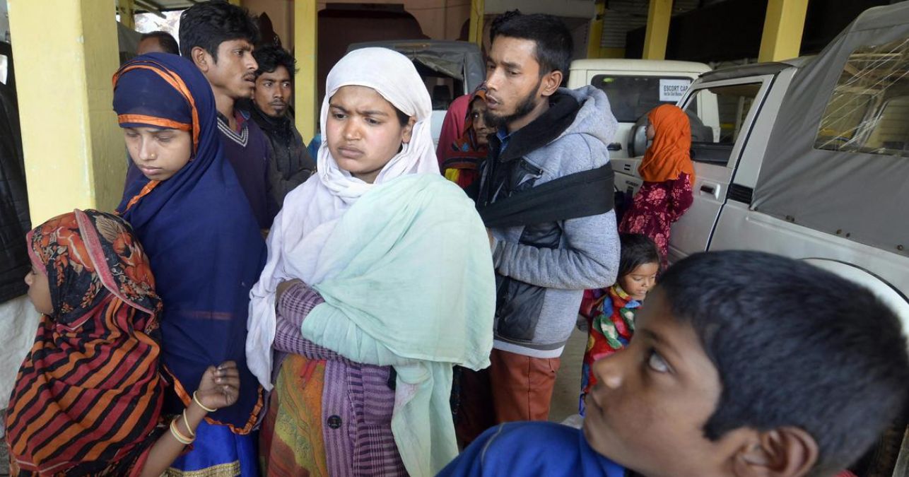 An illegal Rohingya migrant family detained in Tripura