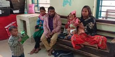 An illegal Rohingya migrant family detained in Tripura