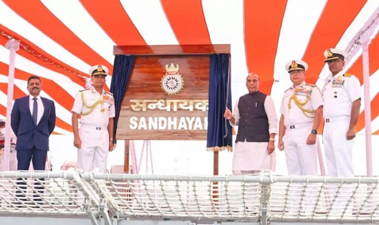 INS Sandhayak Commissioned by Defence Minister Rajnath Singh in Vizag