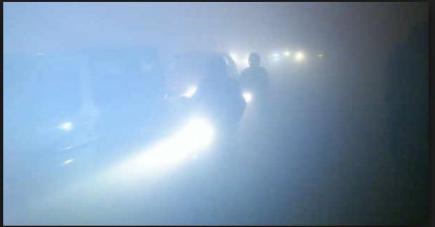 Fog and zero visibility In the Delhi-NCR region, expected light rainfall