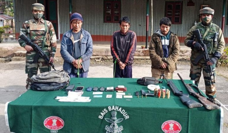मणिपुर में NSCN (IM) के 3 विद्रोही हिरासत में, गोला-बारूद भी जब्त